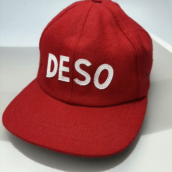 Deso Supply Co USA Adjustable Leather Strap Breathable Red & White Men's - Picture 2 of 10